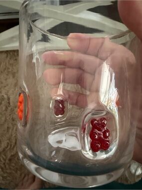 Icon Glass Tumbler with Red Gummy Bear Accents - 16 fl oz